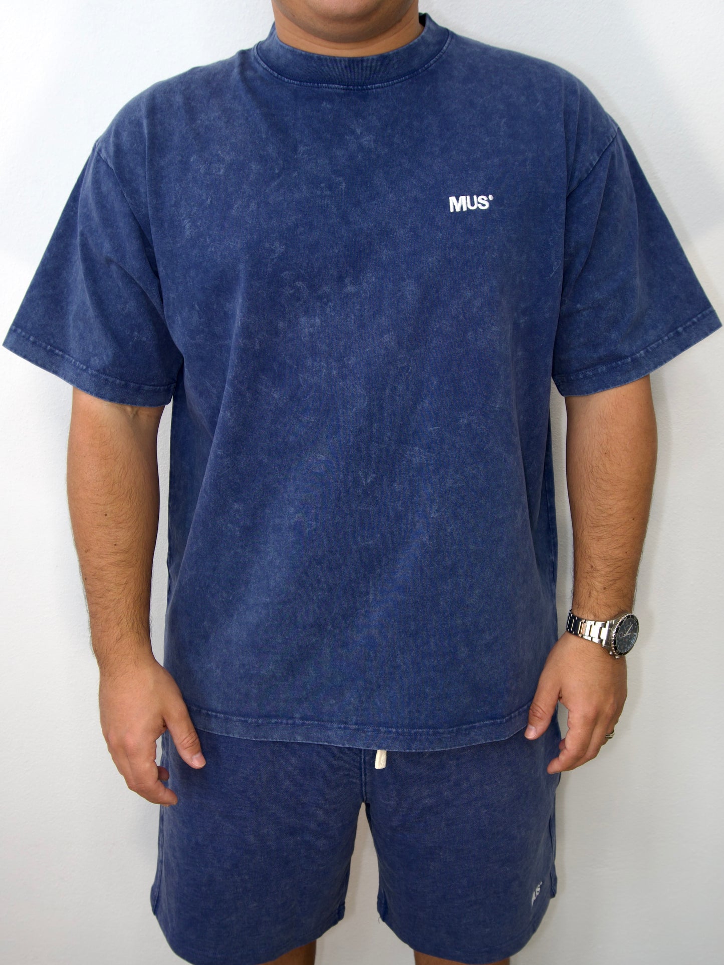 Basic Washed T-shirt - Blue