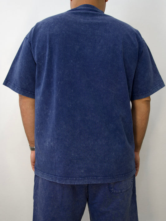 Basic Washed T-shirt - Blue