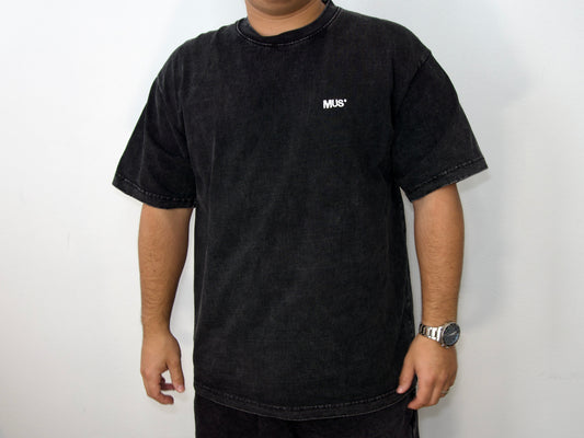 Basic Washed T-shirt - Black