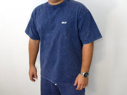 Basic Washed T-shirt - Blue