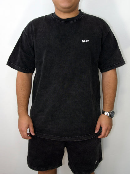 Basic Washed T-shirt - Black
