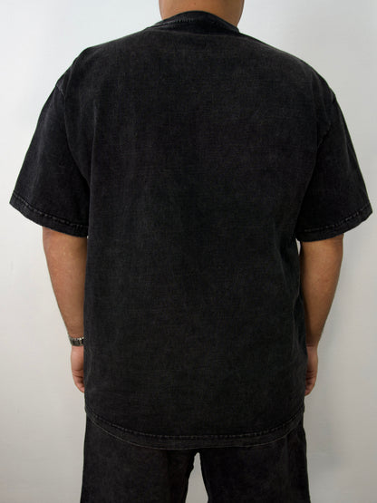 Basic Washed T-shirt - Black